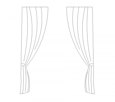 Elevação de cortinas dwg CAD block