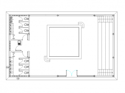 Boxing gym floor plan design dwg