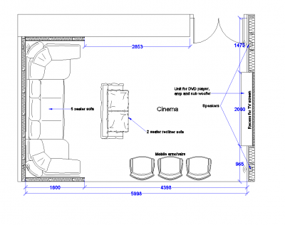 Keller Kino Design CAD Zeichnung