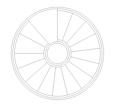 Plan d'escalier en colimaçon CAD block dwg
