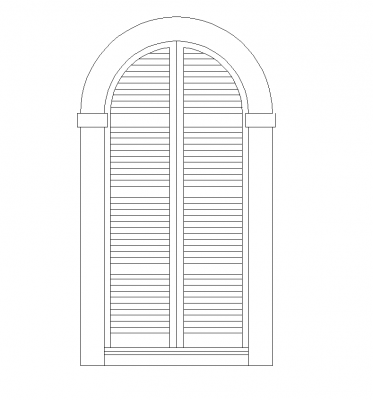 Porte ad alette d'arco CAD blocco dwg