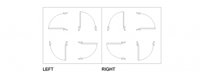 Porta sinistra e destra blocchi CAD DWG