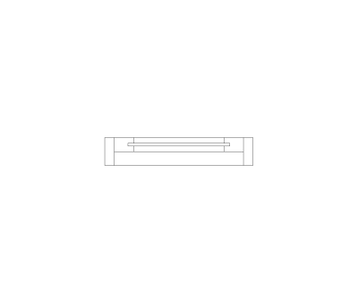 Single Hung Window Plan View CAD Block. Free DWG AutoCAD Imperial drawing available to download