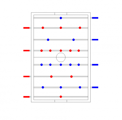 Bloco DWG de futebol de mesa