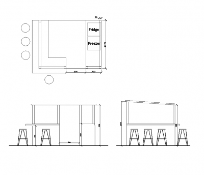 Bar design extérieur dwg