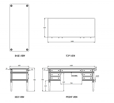 Mesa antiga dwg
