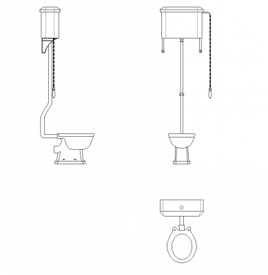 High-Level-Spülkasten WC