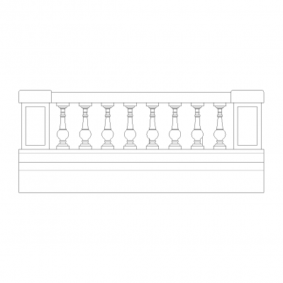 Stone balcony dwg