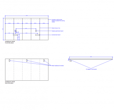 Upholstered headboard dwg