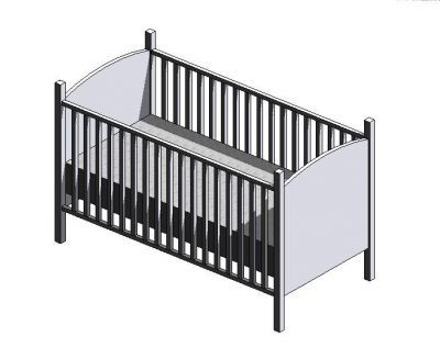 Modelo Revit de berço infantil