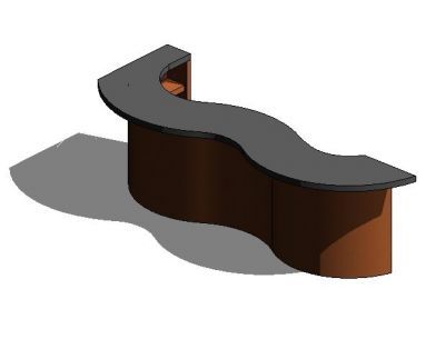 Funky Wave Bar Revit Familie