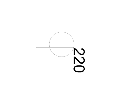 Duplex Outlet 220v Symbol CAD Block. Free DWG AutoCAD Imperial drawing available to download