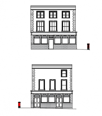 Traditional pub London AutoCAD download
