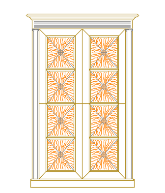 Puerta de madera interior dwg