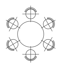 Dining table plan dwg