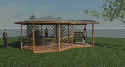 Garden shelter Revit