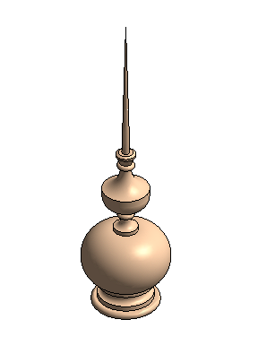 Decorative Finial Roof DoubleBallAndSpire Revit