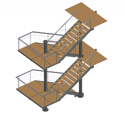 metal staircase dwg