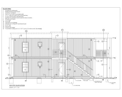 2-Story Apartment Containerized Building - Elevation-1