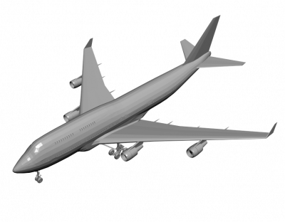 747 Aircraft bloc 3d max