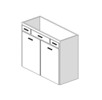 Armoire de base - double porte modèle Revit