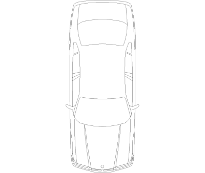 Mid-Size Sedan Plan View CAD Block. Free DWG AutoCAD Imperial drawing available to download