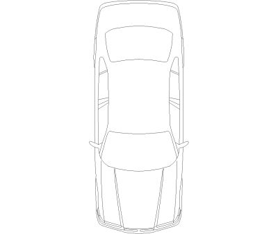 Full-Size Sedan Plan View CAD Block. Free DWG AutoCAD Imperial drawing available to download