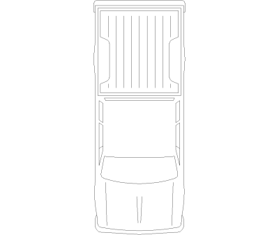 Pickup Truck Short Bed Plan View CAD Block. Free DWG AutoCAD Imperial drawing available to download