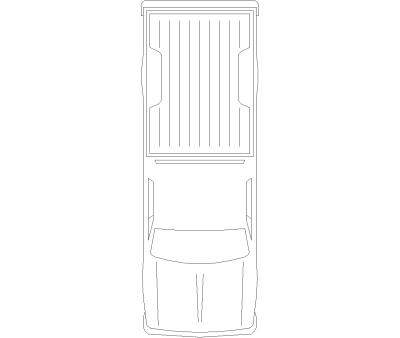 Pickup Truck Long Bed Plan View CAD Block. Free DWG AutoCAD Imperial drawing available to download