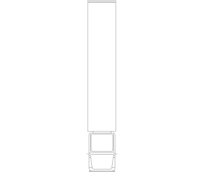 Semi Truck Trailer Plan View CAD Block. Free DWG AutoCAD Imperial drawing available to download
