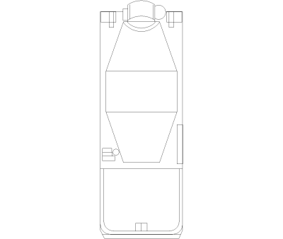 Concrete Mixer Truck Plan View CAD Block. Free DWG AutoCAD Imperial drawing available to download