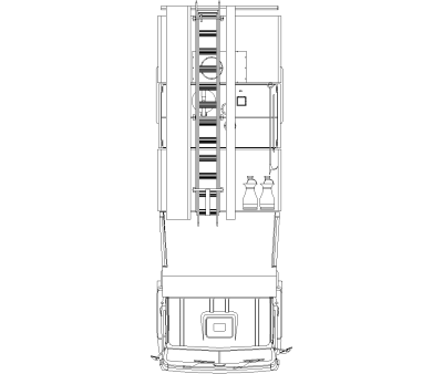 Fire Truck Plan View CAD Block. Free DWG AutoCAD Imperial drawing available to download