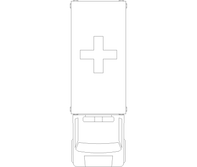 Ambulance Plan View CAD Block. Free DWG AutoCAD Imperial drawing available to download
