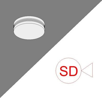 Smoke Detector c / wサウンダーRevitモデル