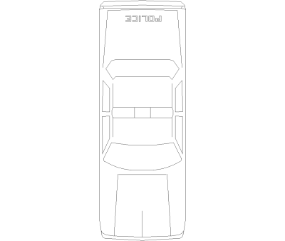 Police Car Plan View CAD Block. Free DWG AutoCAD Imperial drawing available to download