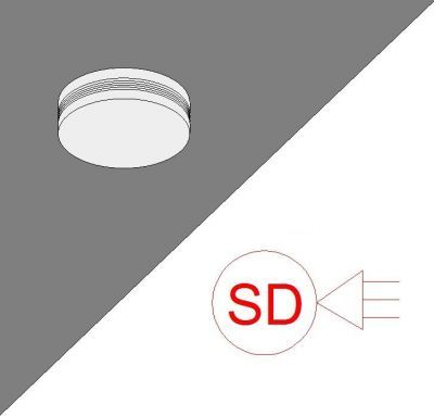 Détecteur de fumée c / w sondeur / balise RFA
