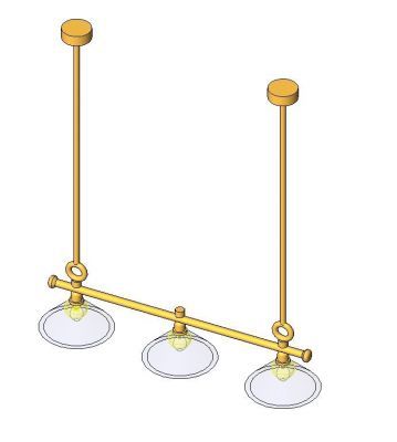 Pool Table Light Revit Family 