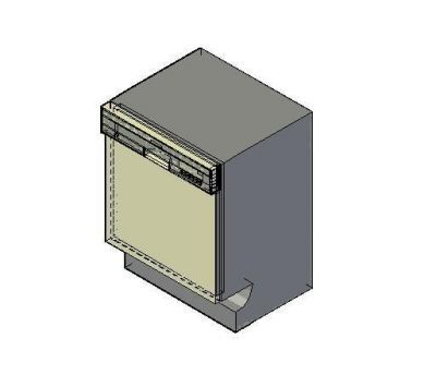 Undercounter Lave-vaisselle 3D dwg
