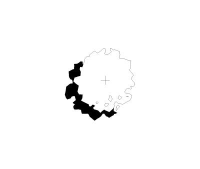 Evergreen Tree Small Style 4 Plan View CAD Block. Free DWG AutoCAD Imperial drawing available to download