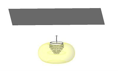 Chandelier-Deco Glam Crystal Revit Family 