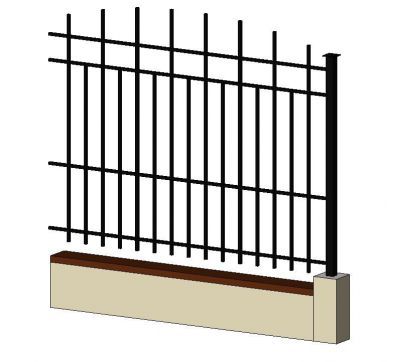 Fence section Revit Family 