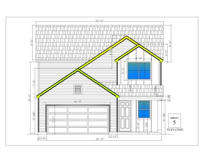 2 & 3 Bed House with Lounge & 2 Car Garage Design Elevation_2