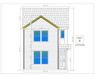 2 & 3 Bed House with Lounge & 2 Car Garage Design Elevation_3