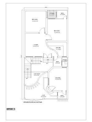 Free AutoCAD 2D Editable Isometric Drawings for 2BHK Duplex Style House Design - 18