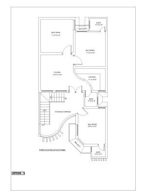 Free AutoCAD 2D Editable Isometric Drawings for 2BHK Duplex Style House Design - 4