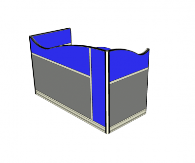 オフィスの仕切りSketchupモデル