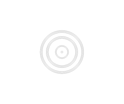 Fountain Symbol CAD Block. Free DWG AutoCAD Imperial drawing available to download