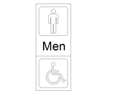 Homme signe toilettes