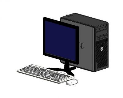 Computer Workstation Revit Family 