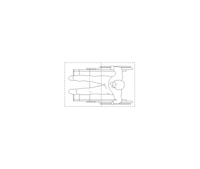 ADA Knee Clearance Diagram CAD Block. Free DWG AutoCAD Imperial drawing available to download